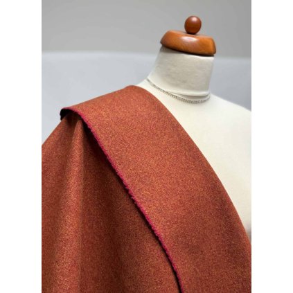 100% vlna na kabáty a obleky Copper Red