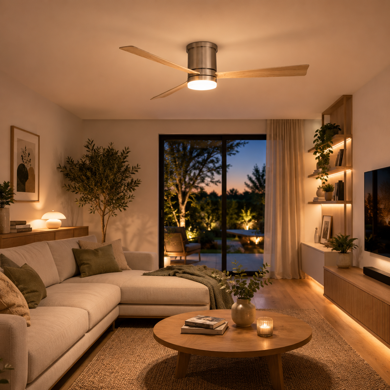 Nova Luce Satin v moderním obývacím pokoji