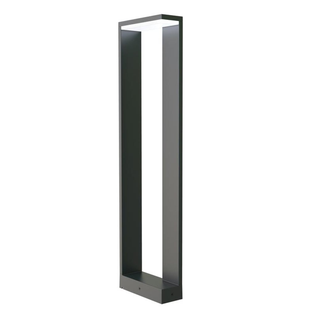 zambelis lights outdoor exterior decor garden post ground bollard pillar column led aluminium distributor grafite E208 1200x1600h