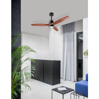 Stropní ventilátor Nova Luce Sabal 132 cm LED černý