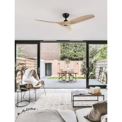 Designový stropní ventilátor Nova Luce Arcadia v černém provedení