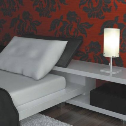 Moderní skleněná lampička Maia v nestárnoucí bílé barvě