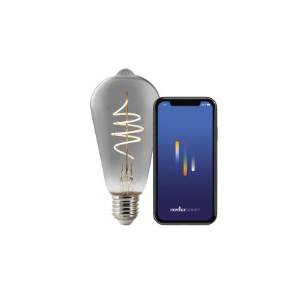 Kouřová stmívatelná smart žárovka NORDLUX E27 s Bluetooth 2280022747