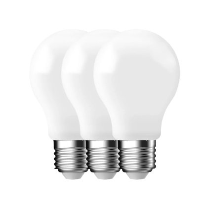Set 3ks LED žárovek NORDLUX E27 7 W a 8,2 W, 4000 K, mléčná