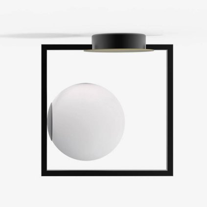 Stropní LED svítidlo Pala v nestárnoucí černo-bílé kombinaci