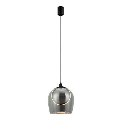 zambelis lights indoor single pendant decorative lamp distributor led black metal silicon glass smoked non dimmable 23078 1200x1600h