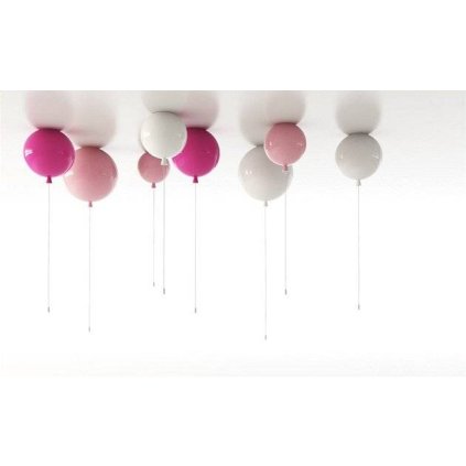 Stropní svítidlo v podobě balónku Memory - světle růžová