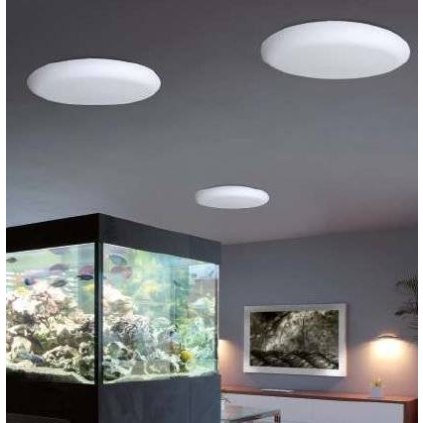 Výkonné stropní svítidlo Lucis Forum z českého skla 4 x 40 W, Ø 415 mm