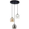 zambelis lights pendant decorative led 3000k metal black mat base smoked glass clear indoor interior non dimmamble 23081 1200x1600h