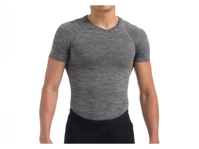 64119 080 APP SEAMLESS BASELAYER SS HTHR GRY HERO (1)