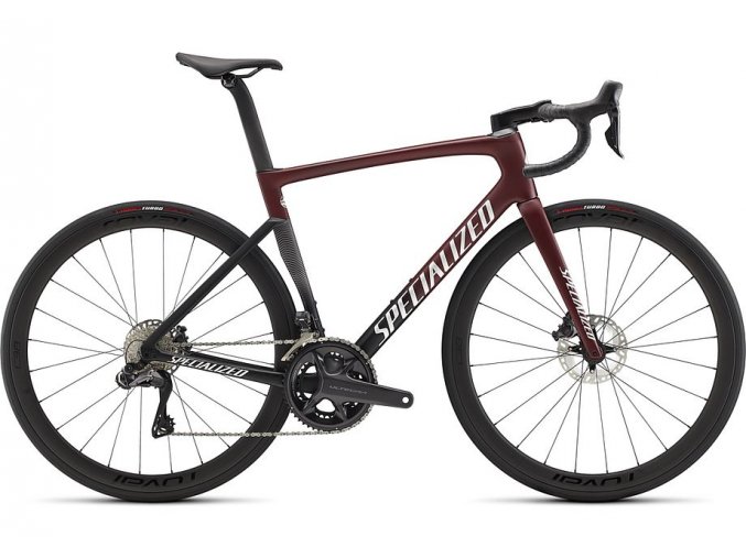 Silniční kolo Specialized Tarmac SL7 Expert Di2 2022  Maroon / Black / Light Silver