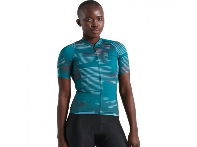 dres dámský specialized apparel sl blur short sleeve jersey women tropical teal 64022 5913