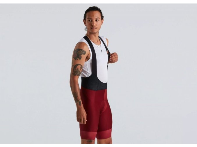 19636 1 kalhoty panske sl r bib short 64222 9404 maroon 2