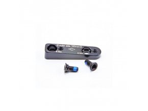 Přidáním adaptéru je možné použít brzdový třmen 140 mm s brzdovým kotoučem o průměru 160mm.