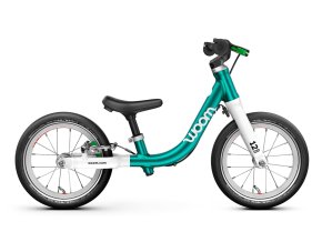 Dětské odrážedlo Woom GO 1 12" metallic turquoise