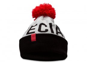 64820 222 APP NEW ERA POM BEANIE SPECIALIZED GRY BLK OSFA FRONT 3 4 FORM