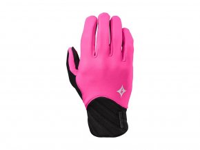 80814 1 damske zimni cyklisticke rukavice specialized deflect glove lf wmn neon pnk