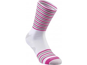Letní cyklistické ponožky Specialized Full Stripe Socks  White/Pink