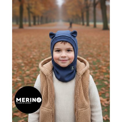 merino kukla modra
