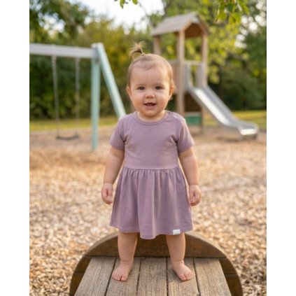 dievčenské body šaty ružové