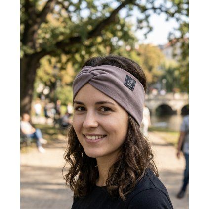 Dámska čelenka - Bledohnedá