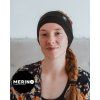 damska merino celenka cierna