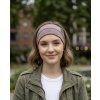 Športová čelenka basic - Bledohnedá