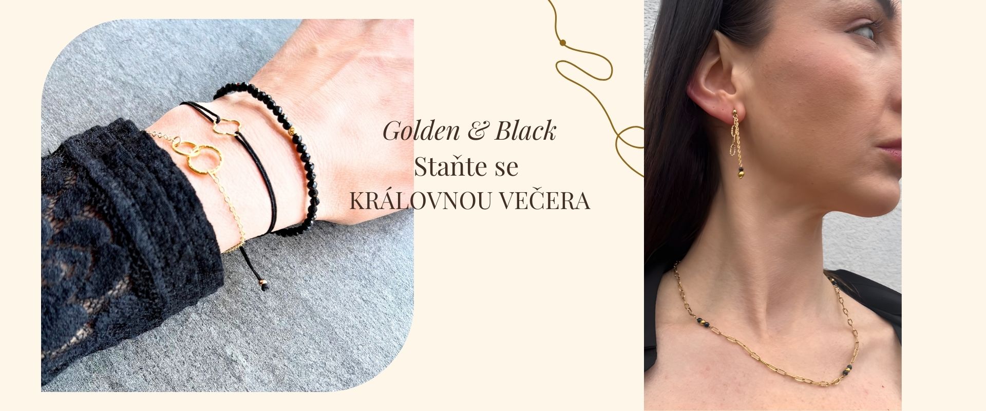 Zlaté šperky s Onyxem