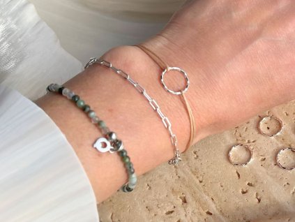 Minimalistický náramek Stříbrný kruh