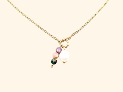 Náhrdelník Spell Concept s Turmalínem Gradient a říční perlou