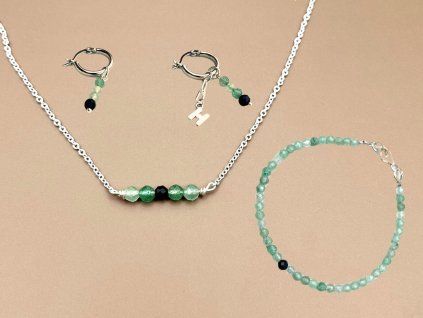 Sada šperků Green Quartz Energy
