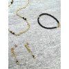 Náramek s onyxy a strukturovaným korálkem - BLACK ONYX POWER