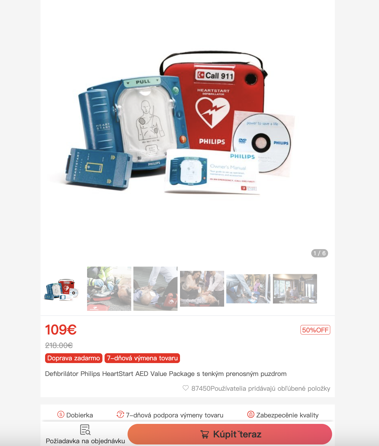 Podvod-defibrilator-ponuka