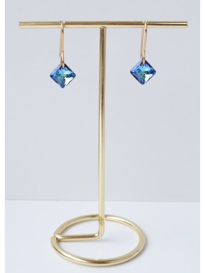 Náušnice SQUARE - Tmavomodrá