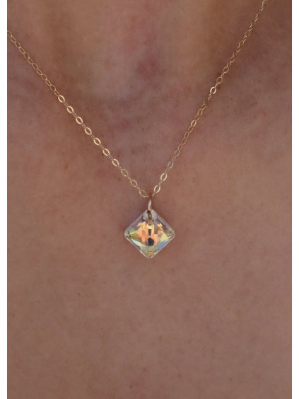 Náhrdelník SQUARE - Barva Křišťálová