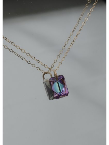 Náhrdelník EMERALD - Barva Modrofialová