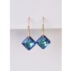 Náušnice SQUARE - Tmavomodrá