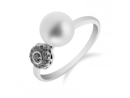 SP39R - 925 sterling silver ring with freshwater pearls