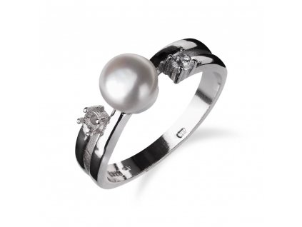 SP68R - 925 sterling silver ring with freshwater pearls