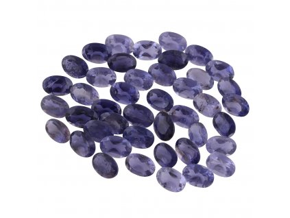 LS027 - iolit  přírodní ovál - 4x6 mm