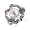 SP59R - 925 sterling silver ring with freshwater pearls