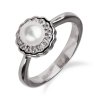 SP03R - 925 sterling silver ring with freshwater pearls