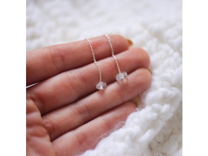 přírodní křiš'tály náušnice