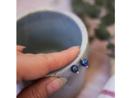 Visací náušnice Země s lapis lazuli