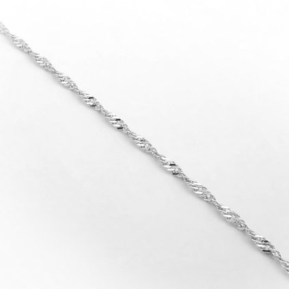 Dámska retiazka z bieleho zlata  ,,SIN 028", od 1,90 g, 14k