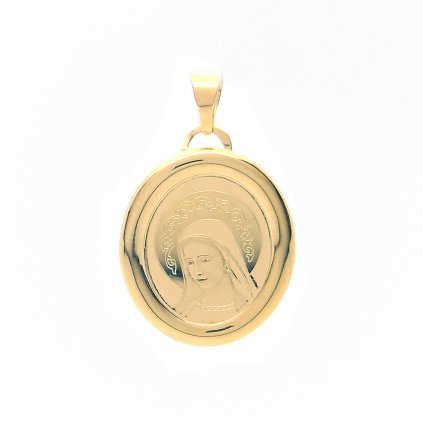 Zlatý prívesok medailón Panna Mária, 1,30 g, 14k