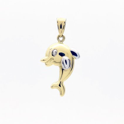 Zlatý prívesok Delfín, 1,10 g, 14k