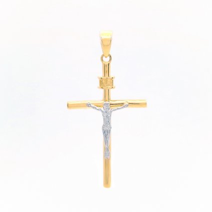 Zlatý prívesok kríž, 1,30 g, 14k