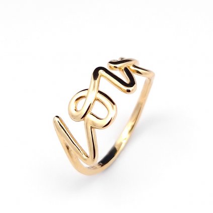 Zlatý prsteň ,, LOVE", od 2,05 g, 14k