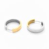 Dvojfarebné zlaté kruhové náušnice, 2,45 g, 14k